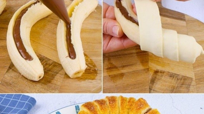 Banana and Hazelnut Chocolate Puff Pastry Rolls: A Flaky, Gooey, and Irresistible Treat!