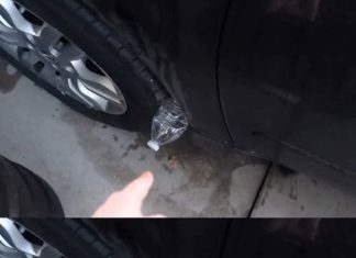 If You See a Plastic Bottle on Your Tire, This Is What It Might Mean