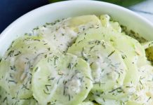 sour cream & dill cucumbers