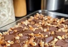 Caramel Chocolate Crunch Bars