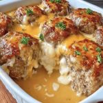 Hamburger Steak Bake (Creamy Onion–Mushroom Gravy)