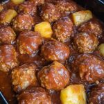 Slow Cooker Pineapple Barbecue Meatballs