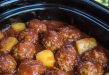 Slow Cooker Pineapple Barbecue Meatballs
