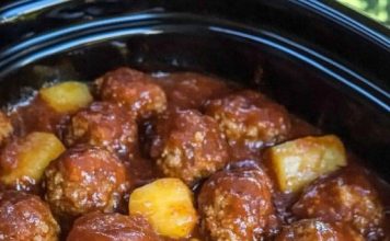 Slow Cooker Pineapple Barbecue Meatballs