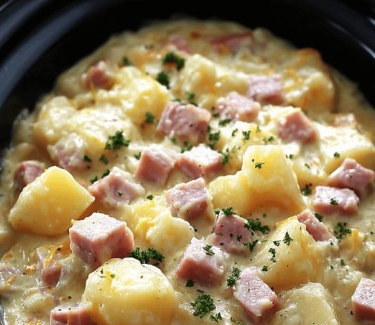 slow cooker ham and potato casserole