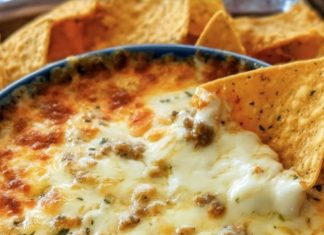 Hot Sausage Beer Cheese Dip