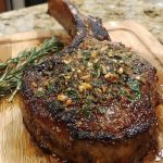spicy garlic tomahawk beef steak