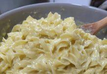creamy cafeteria noodles