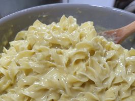 creamy cafeteria noodles