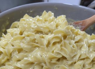 creamy cafeteria noodles