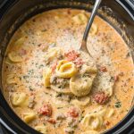 slow cooker creamy tortellini soup