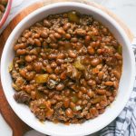 Apple Bourbon Baked Beans