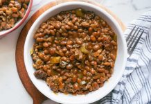 Apple Bourbon Baked Beans