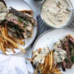 Creamy Mushroom Steak Frites Sandwich