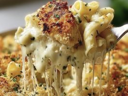 Garlic Parmesan Chicken Pasta Bake