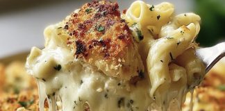 Garlic Parmesan Chicken Pasta Bake