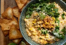 Smoked Street Corn Queso Dip