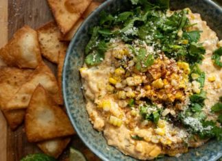 Smoked Street Corn Queso Dip