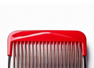 I found a tiny red object in a kitchen drawer that looks like a comb and has lengthy metal prongs. Do you know what it is?