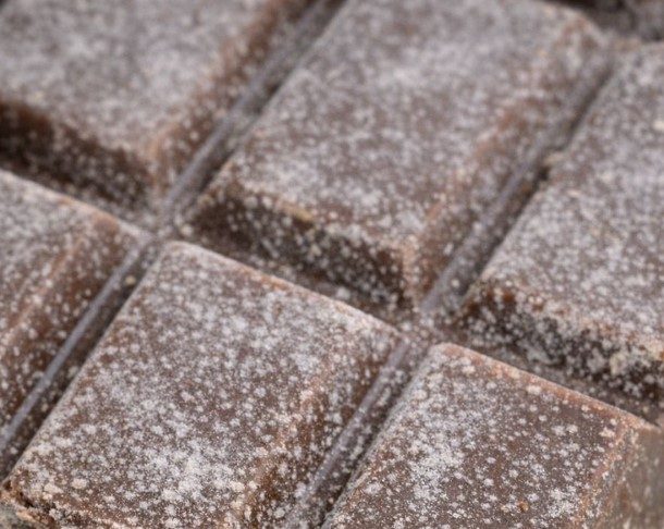 My chocolate has a dusty white coating — is it safe to eat?