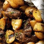garlic steak and potato foil packs