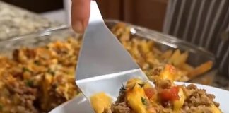 Cheeseburger French Fry Bake