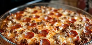 Meat Lovers Pizza Casserole