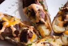 Steak Loaded Potato Skins