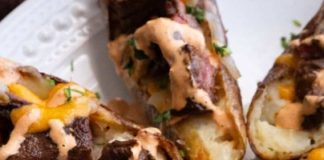 Steak Loaded Potato Skins