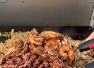 Steak and Shrimp Fried Rice