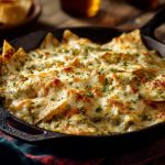 Green Chile & Extra Cheese Chilaquiles Skillet