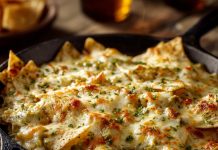 Green Chile & Extra Cheese Chilaquiles Skillet