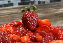 Strawberry Cheesecake Poke Cake