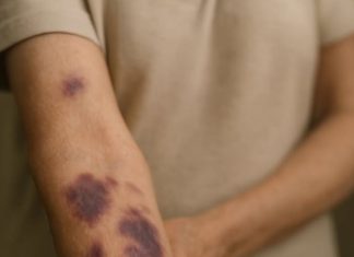 These sudden purple patches on my arms won’t stop appearing, and my doctor is booked until January. What’s happening?