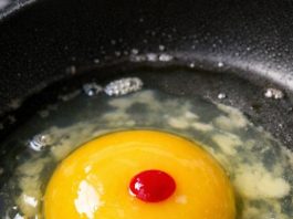 Why is there a gross red spot floating inside my raw egg?