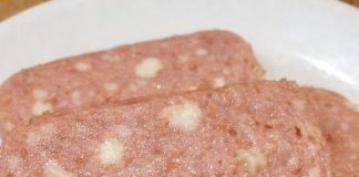 Sliced into Spam and found firm white chunks embedded throughout. Is that mold or something bad