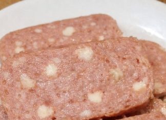 Sliced into Spam and found firm white chunks embedded throughout. Is that mold or something bad