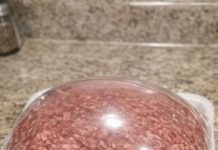I just bought this pack of ground beef from the store yesterday and put it in the fridge. I went to cook dinner and noticed the plastic film is puffed up like a balloon, but the date is still good. Wh