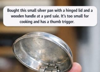 Found at a Yard Sale: This Small Silver Pan With a Hinged Lid and Thumb Trigger — What Is It?