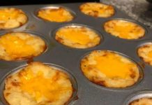 mashed potatoes in muffin