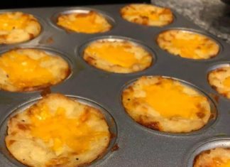 mashed potatoes in muffin