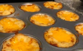 mashed potatoes in muffin