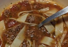 Hamburger Noodle Soup