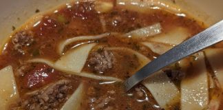 Hamburger Noodle Soup