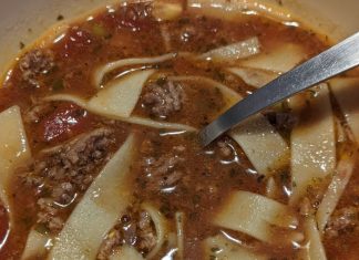 Hamburger Noodle Soup