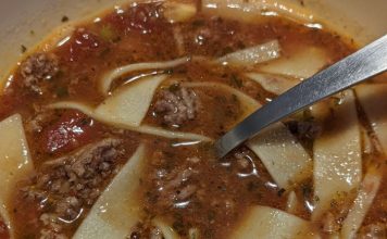 Hamburger Noodle Soup