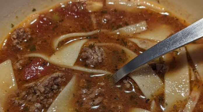 Hamburger Noodle Soup
