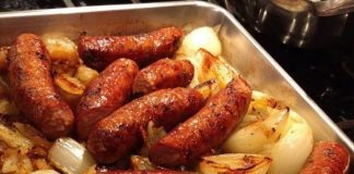 Smoky Glazed Sausage & Fried Onions