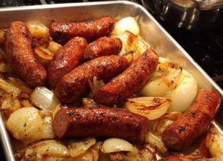 Smoky Glazed Sausage & Fried Onions