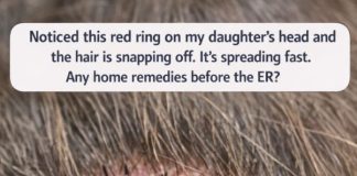 Noticed this red ring on my daughter’s head and the hair is snapping off. It’s spreading fast. Any home remedies before the ER?